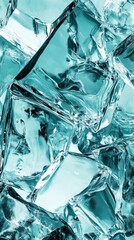 Poster - Teal Abstract Glass Texture Creates a Calming Background for Various Design Applications