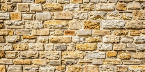 Natural background of light old stone wall texture with vintage charm