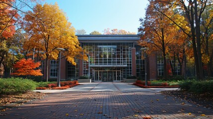 The quiet and beautiful University campus