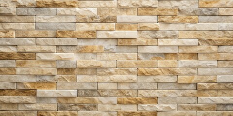 Wall Mural - Modern stone brick wall background with a textured surface in a neutral color palette