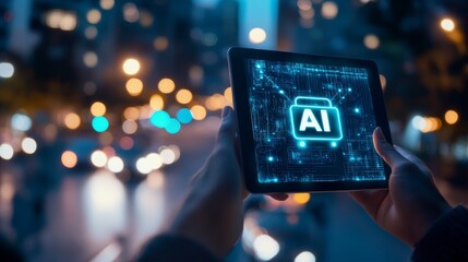 Poster - Explore how artificial intelligence is transforming digital marketplaces by boosting commerce efficiency, streamlining finance operations, and enhancing customer experience in various sectors