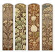 © Svetlana - Set of four vertical designs with Victorian Botanical Collection and a place for text, vintage book bookmarks, a collection of modular paintings.