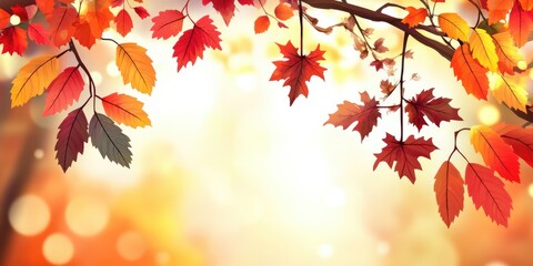 experience the enchanting beauty of autumn with a high-resolution watercolor background filled with 