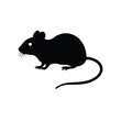 © Swapna graphics - a mouse side view vector silhouette illustration, isolated white background
