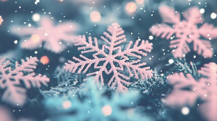 Wall Mural -   A snowy pile of flakes sits beside the forest's towering trees