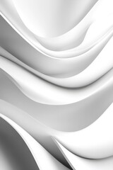 Poster - The image is a white and black abstract painting of a wave. The wave is made up of many different shapes and lines, creating a sense of movement and energy. The painting is very dynamic