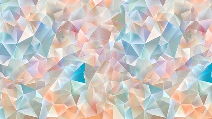 Poster - Abstract polygonal pattern with a pastel color palette, intricate and seamless design, soft and modern.