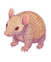 armadillo animal cute illustration cartoon wildlife nature mammal character vector adorable playful exotic reptile drawing fantasy anthropomorphic 