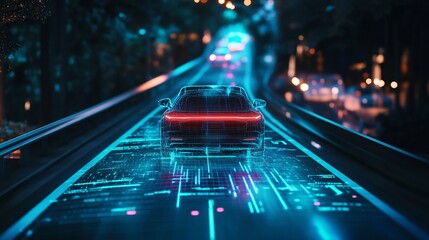 futuristic road hologram