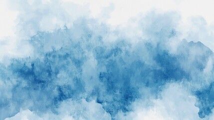 Canvas Print - Blue Watercolor Abstract Background