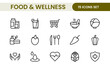 © artnazu - Essential Healthy Food & Wellness Icons: Perfect for Nutrition Guides, Diet Plans, Wellness Apps, Fitness Programs, and Holistic Lifestyle Designs