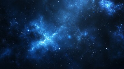Wall Mural - cosmic blue nebula