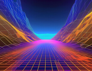 Retro Futuristic Background in a Dynamic Design