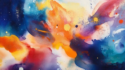 Canvas Print - Vibrant Abstract Watercolor Painting