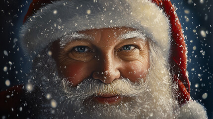 Canvas Print - Illustration of a beautiful Santa Claus