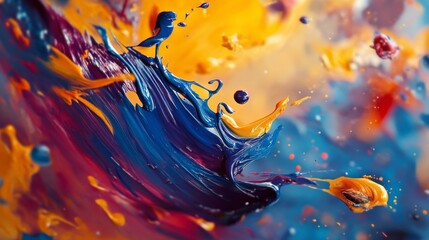 Wall Mural - Abstract Colorful Paint Splash