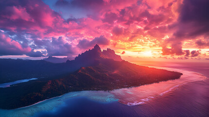 Wall Mural - Beautiful sunrise