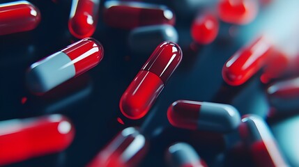 3D rendering of medicine pills showcasing detailed concept and design image