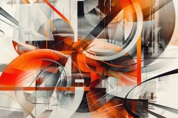 Poster - An abstract artwork featuring vibrant colors and intricate forms, showcasing a blend of textures and shapes in a harmonious composition