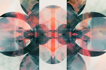 Poster - An abstract artwork featuring vibrant colors and intricate forms, showcasing a blend of textures and shapes in a harmonious composition