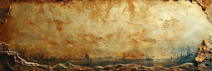 Wall Mural - Distressed, textured background with an impression of a cityscape.