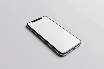 Poster - A close-up of a cell phone on a table, perfect for illustrating digital communication or technology-related concepts