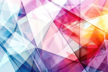 Poster - A colorful abstract background featuring geometric shapes and patterns