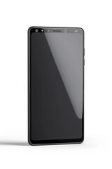 Poster - A close-up of a cell phone on a white surface, perfect for showcasing phone details or technology-related concepts