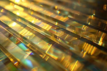 Poster - Close-up shot of a shiny glass surface with subtle reflections