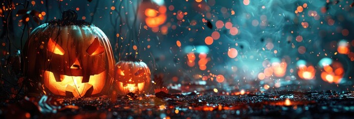 Canvas Print - Pumpkin Light Decorations