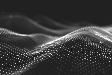 Poster - a close-up shot of a wavy surface in black and white