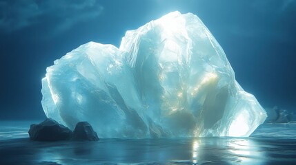 Wall Mural - iceberg at night