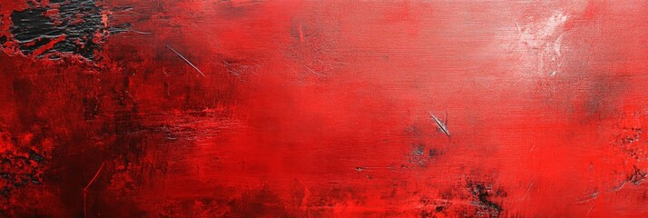 Poster - This intriguing abstract image showcases scratched, bright red paint against a moody backdrop, creating a visually striking artwork that deeply engages viewers with its emotional resonance