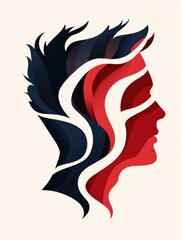 Sticker - abstract portrait illustration