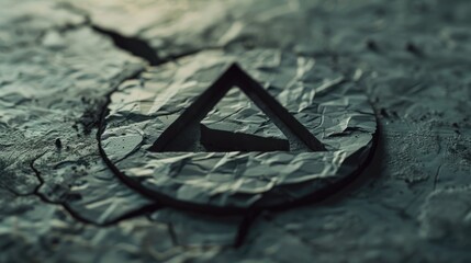 Poster - A close-up shot of a triangle drawn on a piece of paper