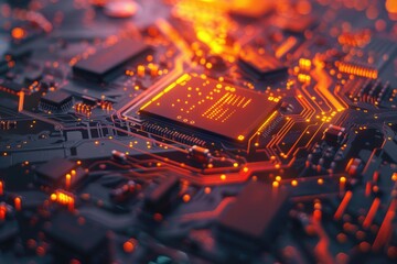 Poster - A detailed view of a computer's internal components