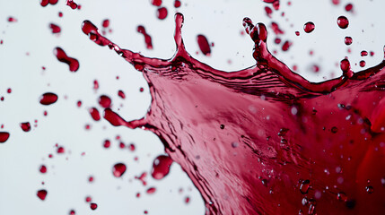 Canvas Print - Dynamic Red Liquid Splash for Packaging and Design Projects