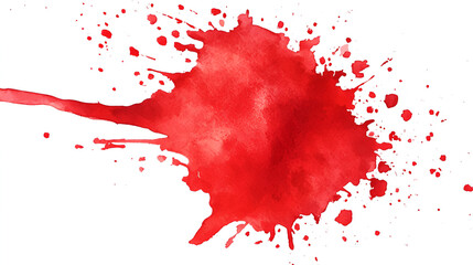 Wall Mural - Vibrant Red Watercolor Splash - Perfect for Backgrounds and Designs