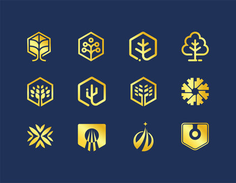 Eco Logo set Modern Luxury , Technology Icon Set