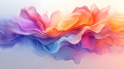 Wall Mural - Abstract Swirling Fluid Painting in Vibrant Colors