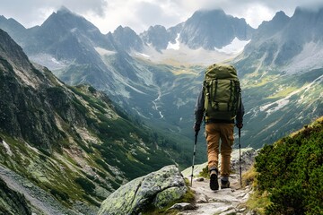 hiker in the mountains