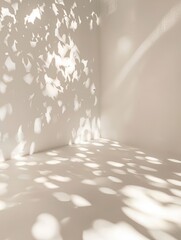 Wall Mural - light and shadow dance on a wall