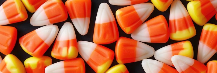 Poster - Close-up of meticulously organized candy corn