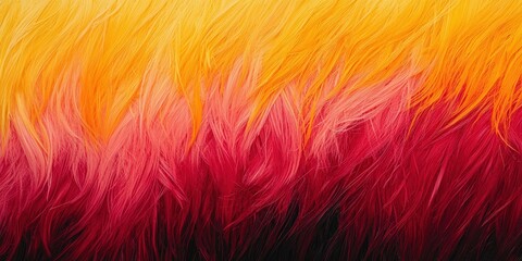 Canvas Print - Ombre fur in warm colors