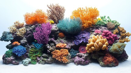 Wall Mural - Coral reef from Hawaii on white background