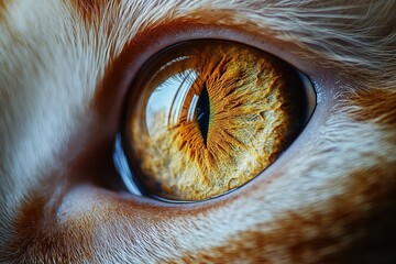 Wall Mural - Close-up of a Cat's Eye