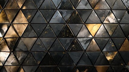 Wall Mural - Gold and black geometric pattern background, simple and sophisticated,