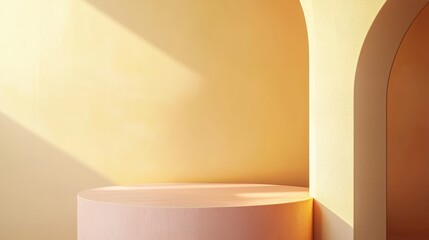 Sticker - Pink platform in a room