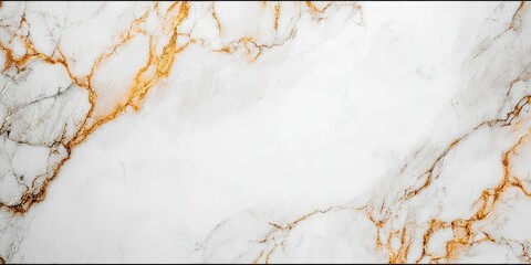 Canvas Print - White marble with gold veins