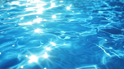 Wall Mural - Close-up of a tranquil pool of water with shimmering light reflections